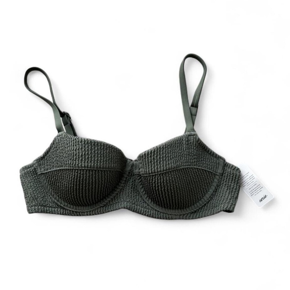 aerie Olive Green Ribbed Women’s Bikini Top